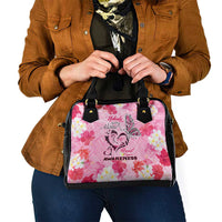 Butterfly Polynesia Breast Cancer Shoulder Handbag Nobody Fights Alone Pink Out Tropical Hibiscus