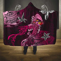 Breast Cancer Mermaid Polynesia Hooded Blanket Faith Hope Love