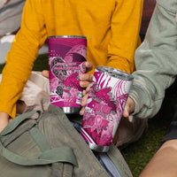 Breast Cancer Awareness Hawaii Tumbler Cup Polynesia Girl Nobody Fights Alone
