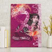 Breast Cancer New Zealand Canvas Wall Art Maori Aotearoa Girl Pink Out