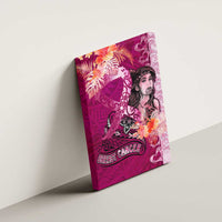 Breast Cancer New Zealand Canvas Wall Art Maori Aotearoa Girl Pink Out