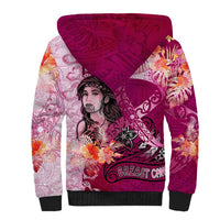Breast Cancer New Zealand Sherpa Hoodie Maori Aotearoa Girl Pink Out