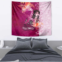 Breast Cancer New Zealand Tapestry Maori Aotearoa Girl Pink Out