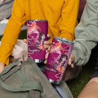 Breast Cancer New Zealand Tumbler Cup Maori Aotearoa Girl Pink Out DT02 - Polynesian Pride
