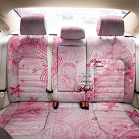 Breast Cancer Awareness Month Back Car Seat Cover Butterfly Polynesia Watercolor Pink