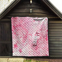 Breast Cancer Awareness Month Quilt Butterfly Polynesia Watercolor Pink
