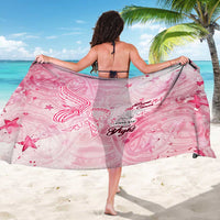 Breast Cancer Awareness Month Sarong Butterfly Polynesia Watercolor Pink