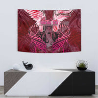 Breast Cancer Warrior Tapestry Angel Wings Polynesian Pattern