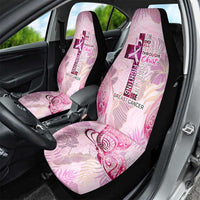 Breast Cancer Polynesian Car Seat Cover I Can Do All Things Through Christ