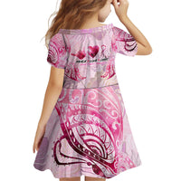 Breast Cancer Polynesian Kid Short Sleeve Dress I Can Do All Things Through Christ