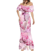 Breast Cancer Polynesian Mermaid Dress I Can Do All Things Through Christ