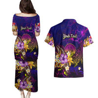Wallis and Futuna Couples Matching Puletasi and Hawaiian Shirt Whale Hibiscus Polynesian DT02 - Polynesian Pride