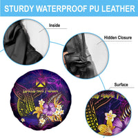 Wallis and Futuna Spare Tire Cover Whale Hibiscus Polynesian