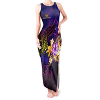 Wallis and Futuna Tank Maxi Dress Whale Hibiscus Polynesian