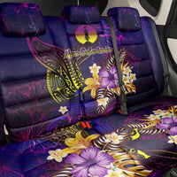 New Caledonia Back Car Seat Cover Whale Hibiscus Polynesian DT02 - Polynesian Pride