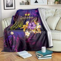 New Caledonia Blanket Whale Hibiscus Polynesian DT02 Purple - Polynesian Pride