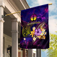 New Caledonia Garden Flag Whale Hibiscus Polynesian DT02 House Flag Purple - Polynesian Pride