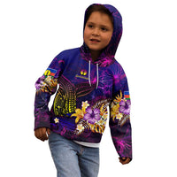 New Caledonia Kid Hoodie Whale Hibiscus Polynesian