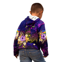 New Caledonia Kid Hoodie Whale Hibiscus Polynesian