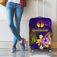 New Caledonia Luggage Cover Whale Hibiscus Polynesian DT02 - Polynesian Pride