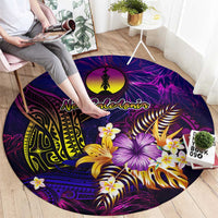 New Caledonia Round Carpet Whale Hibiscus Polynesian DT02 - Polynesian Pride