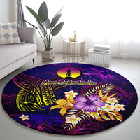 New Caledonia Round Carpet Whale Hibiscus Polynesian DT02 - Polynesian Pride