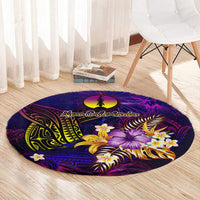 New Caledonia Round Carpet Whale Hibiscus Polynesian DT02 - Polynesian Pride