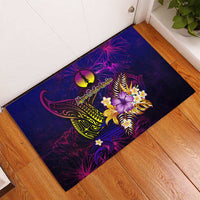 New Caledonia Rubber Doormat Whale Hibiscus Polynesian DT02 - Polynesian Pride
