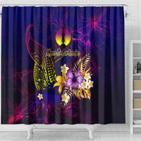 New Caledonia Shower Curtain Whale Hibiscus Polynesian DT02 - Polynesian Pride