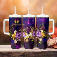 New Caledonia Tumbler With Handle Whale Hibiscus Polynesian DT02 - Polynesian Pride