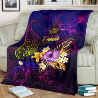 Tahiti French Polynesia Blanket Whale Hibiscus Polynesian DT02 - Polynesian Pride