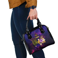 Tahiti French Polynesia Shoulder Handbag Whale Hibiscus Polynesian DT02 - Polynesian Pride