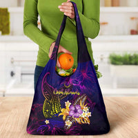 Cook Islands Grocery Bag Whale Hibiscus Polynesian DT02 - Polynesian Pride