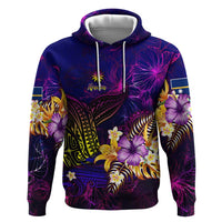 Nauru Hoodie Whale Hibiscus Polynesian