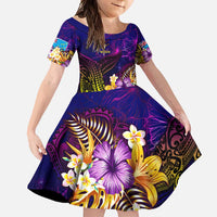 Tuvalu Family Matching Short Sleeve Bodycon Dress and Hawaiian Shirt Whale Hibiscus Polynesian