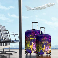 Tuvalu Luggage Cover Whale Hibiscus Polynesian