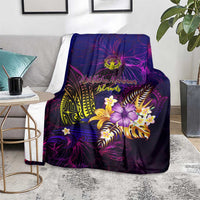 Northern Mariana Islands Blanket Whale Hibiscus Polynesian