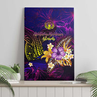 Northern Mariana Islands Canvas Wall Art Whale Hibiscus Polynesian