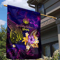 Northern Mariana Islands Garden Flag Whale Hibiscus Polynesian