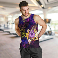 Northern Mariana Islands Men Tank Top Whale Hibiscus Polynesian