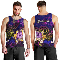 Northern Mariana Islands Men Tank Top Whale Hibiscus Polynesian