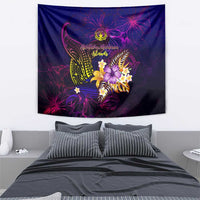 Northern Mariana Islands Tapestry Whale Hibiscus Polynesian