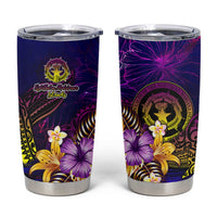 Northern Mariana Islands Tumbler Cup Whale Hibiscus Polynesian DT02 Purple - Polynesian Pride