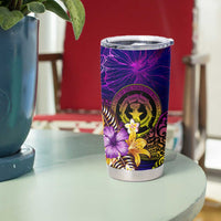 Northern Mariana Islands Tumbler Cup Whale Hibiscus Polynesian DT02 - Polynesian Pride