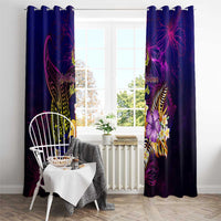 Northern Mariana Islands Window Curtain Whale Hibiscus Polynesian
