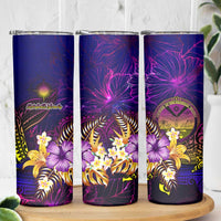 Marshall Islands Skinny Tumbler Whale Hibiscus Polynesian DT02 - Polynesian Pride