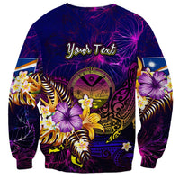 Marshall Islands Sweatshirt Whale Hibiscus Polynesian DT02 - Polynesian Pride