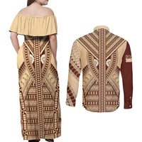 fiji-bula-couples-matching-off-shoulder-maxi-dress-and-long-sleeve-button-shirts-tapa-pattern-design