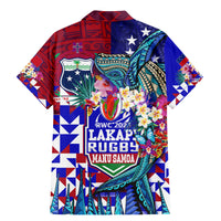manu-samoa-rugby-2023-family-matching-mermaid-dress-and-hawaiian-shirt-humpback-whale-hexagon-tribal-tropical-style