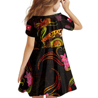 Wallis and Futuna Family Matching Off Shoulder Maxi Dress and Hawaiian Shirt Octopus Plumeria Polynesian Tattoo